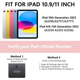 CC Store Touchpad Keyboard Case for iPad (A16) 11th Gen 2025/10th Gen 2022, 7 Color Backlit,360° Rotatable,Multi-Touch Track,Pencil Holde,Compatible with iPad (A16) 11th/10th Gen(Rose Gold)