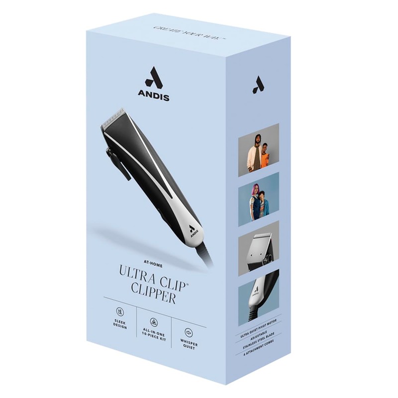 Andis PM-10 at-Home Ultra Clip 10-Piece Clipper Kit, Black