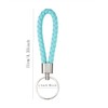 PPhtony Braided Leather Key Fob Car Keychain Ring Woven Strap