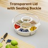Vantency Snack Box Container, Divided Serving Tray with Lid and