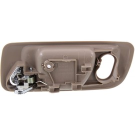 For Honda Accord 1998 99 00 01 2002 Interior Door Handle Front, Passenger Side Beige bezel with chrome lever | With Door Lock Hole | Trim:All Submodels | HO1353118 | 72125S84A01ZC