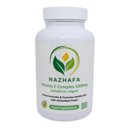 Vitamin C 1000mg - High Strength, Halal & Vegan Capsules | Enhanced with Rosehip & Acerola | Immune Support, Collagen Boost & Antioxidant Protection | Nazhafa