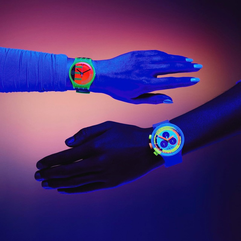 Swatch Casual Watch Transparent Quartz NEON Jelly