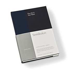 Semikolon 368679 - The Life in Your Years, 5-Year Diary A5 Format, Diary with Book Linen Cover, German - Midnight