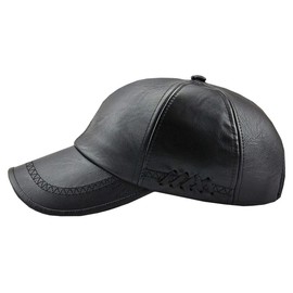 BUZZxSELECTION CAP059 Men's Leather Cap, Hat, Stylish, Leather, Synthetic Leather, Cool, Autumn and Winter