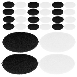 LABRIMP 100pcs Earphone Replacement Tips: 18mm Sponge Earbud Covers Black White Comfortable Soft Ear Bud Tips in-Ear Headphones Part