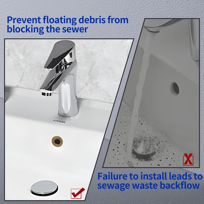 Seimneire 3pcs Brass Sink Overflow Trim Ring Basin Overflow Ring,