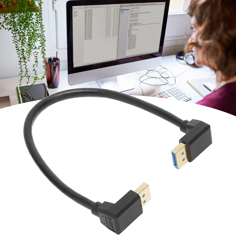 Displayport 1.4 Cable 8K/60Hz 90 Degree Angled Male to Male