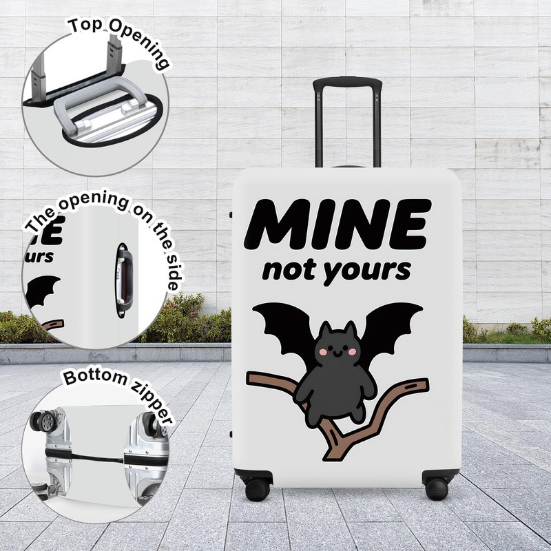 THISFIND Cute Mine NOT YOURS Luggage Cover Set, Cartoon Bat