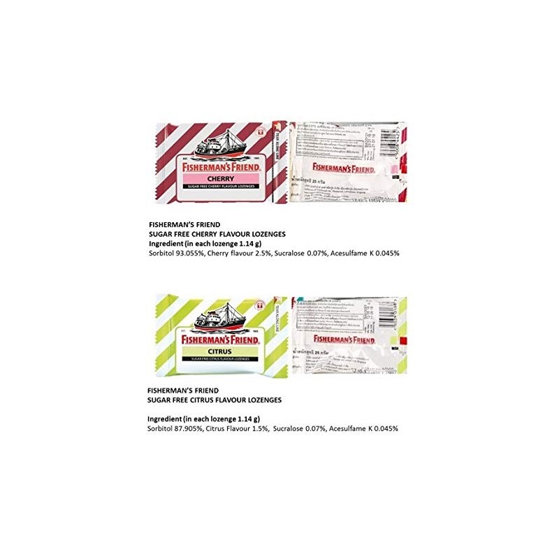 Fisherman's Friend Lozenges Duo Set (Cherry and Citrus Flavors) Fresh