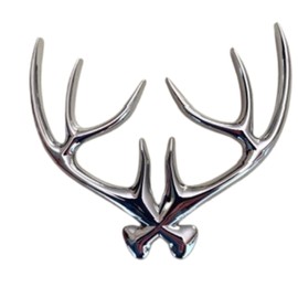 Huge 4.5" Deer Antler Car Emblem for Hunters and Outdoorsmen - Makes a Great Gift for dad or car Sticker - Vehicle Badge