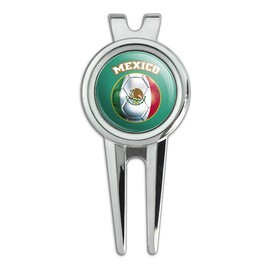 GRAPHICS & MORE Mexico Soccer Football Futbol Golf Divot Repair Tool and Ball Marker