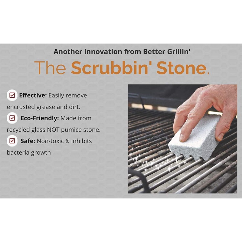 Better Grillin Scrubbin Stone Grill Cleaning Brick Block | Griddle