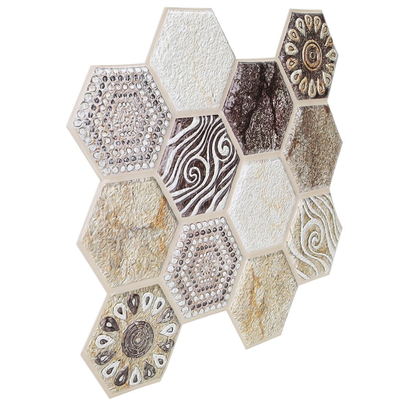 10Pcs Self Adhesive Sticker Background PVC Wall Decal Tile Sticker