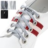 Widamin 6 Pairs of Flat Elastic Shoelaces with Metal Capsule,