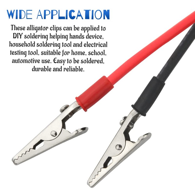 WMYCONGCONG 22 PCS Metal Alligator Clips Electrical Test Clamps with