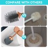 Aokala Toilet Brush and Holder, Elegant 2 Pack Silicone Toilet
