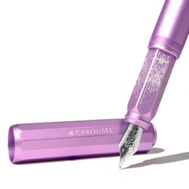 Ferris Wheel Press Aluminium Carousel Fountain Pen Aurorealis Aircraft Grade Aluminium Body Threaded Cap with Air Seal System Fine