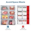 iSPECLE Freezer Organizer Bins - 4 Pack Upright Freezer Baskets