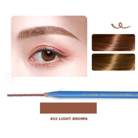 6pcs Pull Cord Peel-off Brow Pencil Waterproof Eye Brow Pencils for Marking, Filling And Outlining, Microblading Eyebrow Pencil for Brow Permanent Makeup (Blue Paper-Light Brown Core)