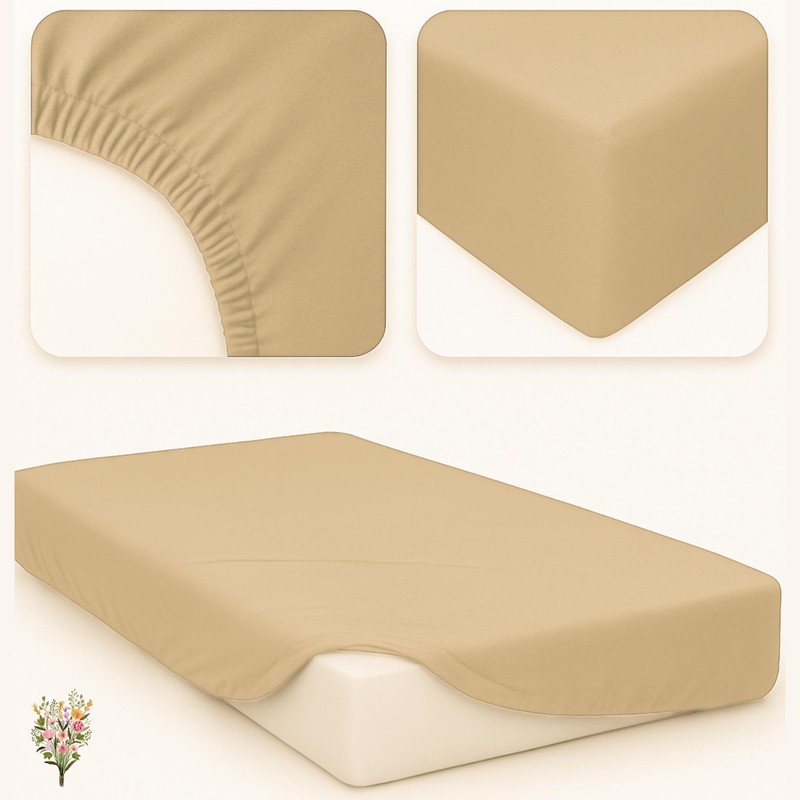 Strauss Home® Jersey Fitted Sheet, 100% Cotton, 180 x 220