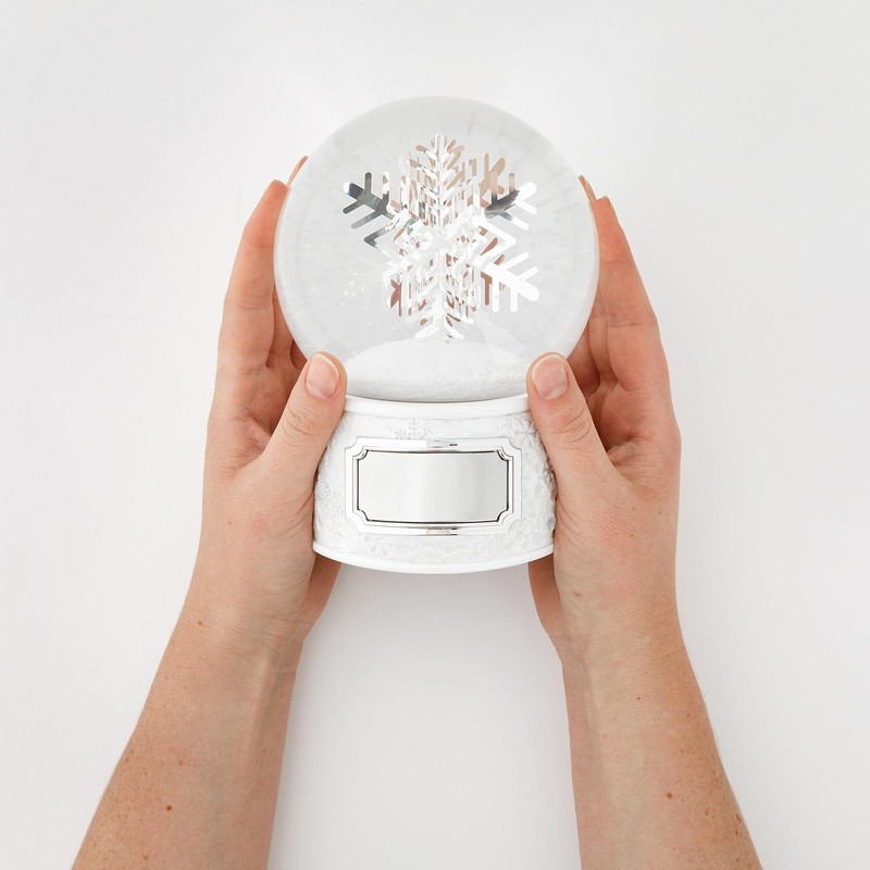 Things Remembered Engraved Spinning Musical Snowflake Snow Globe (Free Customization),