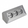 Furniture Socket, Silver, Ideal for Kitchen and Office, Vertical and