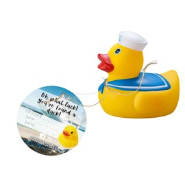 Boutique Marketing LLC Cruising Ducks Tag with Hole | 30 Pack | Carnival Rubber Cruising Duck Tag | 2.5'' inch Circle Tags | #CruisingDucks