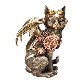 Feline Steampunk Cat Pilot Resin Figurine