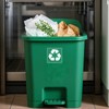 YIKIADA 10 Pack Recycle and Trash Clear Stickers 3×3 Inches