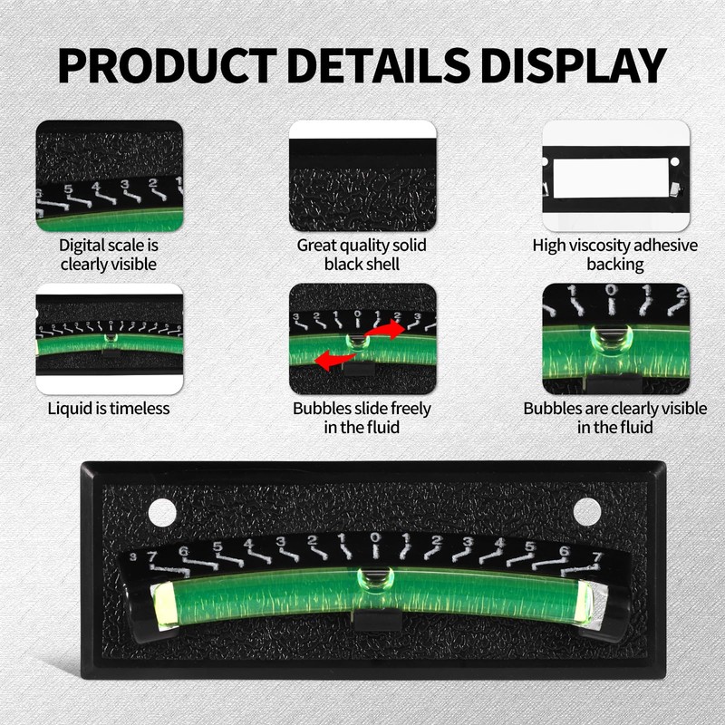 Gosknor 2pcs RV Level Bubbles, Leveling System for RV Camper