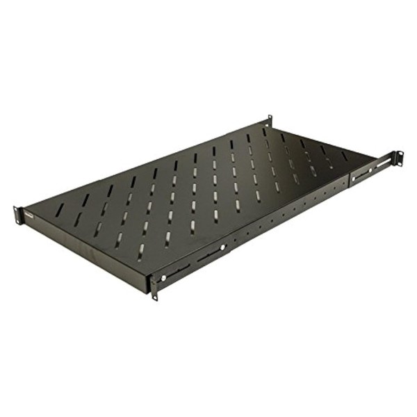 Navepoint 1U 19-Inch Fixed 4-Post Rack Mount Server Shelf with