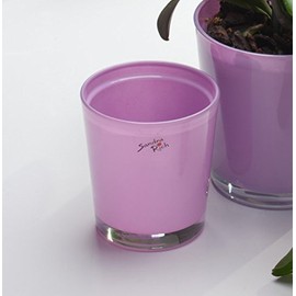 flowerpot ORCHID glass cachepot, 10cm, violet
