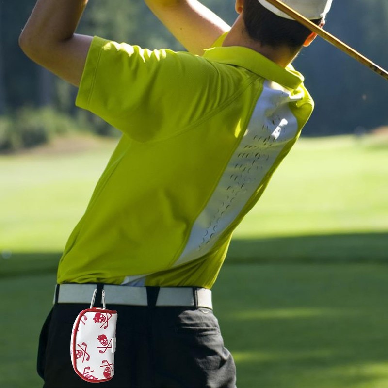 Golf Ball Tee Pouch - Skull Pattern Golf Utility Pouch