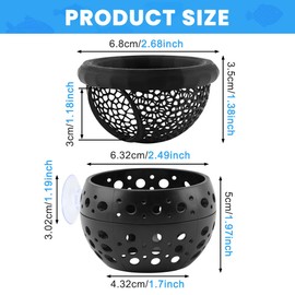 2pcs Floating Bettas Hide & Shrimp Cave Fhiny Bettas Tunnel Aquarium Fish Hideout Shrimp Cave Aquarium Decor for Small Fish(Color:Black)