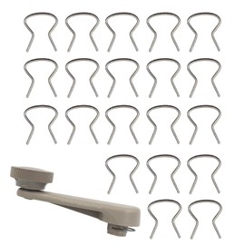 MOXRUQ 20 PCS Car Window Crank Handle Retainer Clips, Window Handle Metal Retaining Clips Assortment, Universal for Most Cars (Silver)