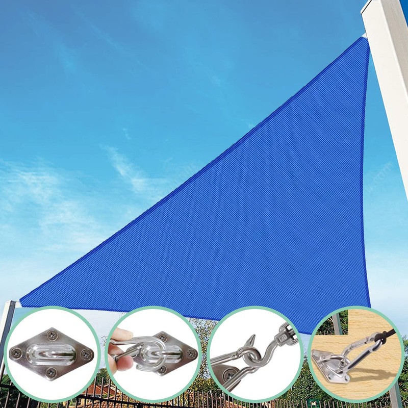 SunnyRoyal Shade Sail Hardware Kits for Rectangle Stainless Steel Accessary