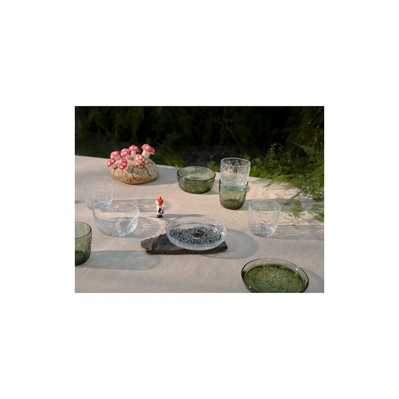 Arabia Moomin Glass Bowl 11.8oz Pine Green