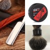 Kit De Afeitado Con Navaja, Brocha De Tejon Y Jabon