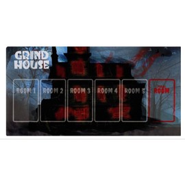 Grind House Map – Narrative Horror Story Board Game Map | 2–8 Player Survival, Secret Motives & Replayable Haunted Mansion Scenarios (Grind House Playmat)