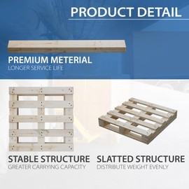 Greaton, Heavy-Duty 2-Way Entry Wooden Pallet – 38x36x5”, Industrial-Grade Hardwood Shipping Pallet, Durable, Reusable, Stackable, Easy to Handle, Commercial Use as a Floor-Pallet, 1 Pack