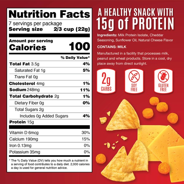 Snack House High Protein Low Carb Keto Snacks, Gluten Free Healthy Protein Puffs - No Sugar Added, Savory Diet Food for Adults and Kids, Nacho Cheese, Value Bag (7 Servings)