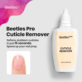 Beetles Pro Cuticle Remover - 40ml Each, Fast Drying Cuticle Remover Softener Liquid Gently Removes Dead Skin & Overgrown Cuticles for Nail Technicians, Professional Salon Manicure