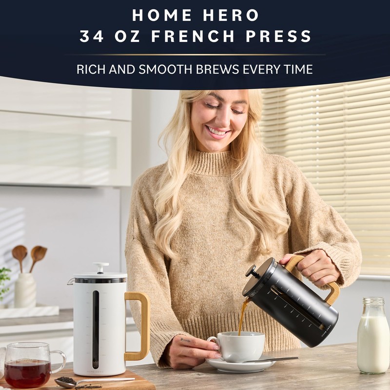 Home Hero French Press Coffee Maker - 34 oz Coffee