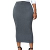 YYUNANG Women's Elegant High Waist Stretchy Long Pencil Skirt Hip