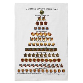 Mistletoe & Co. A Coffee Lover's Christmas 100% Cotton Kitchen Tea Towel, 18" x 26"