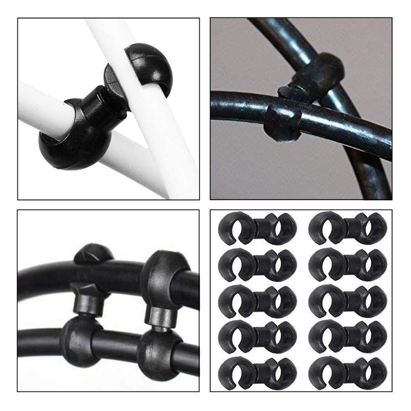 Saipor 20pcs Bike Cable Clasps S-Hook Clips Bicycle Rotatable for