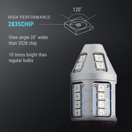 Syneticusa 1157 Red Flashing Strobe Blinking Rear Alert Safety Brake Tail Stop High Power LED Light Bulbs