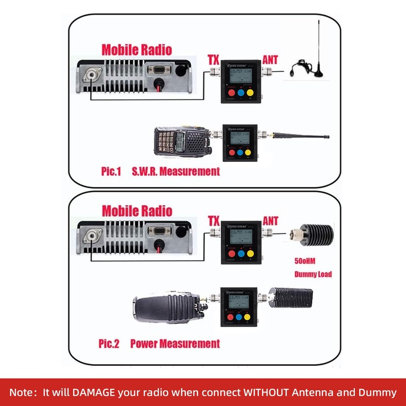Mcbazel Surecom SW-102S SO239 Connector Digital VHF UHF 125-525Mhz Power