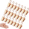 JANYUN 30 Pack Mini Heavy-Duty Hook Clip Set Curtain Clips for Photos Home Decoration Art Craft Display (Gold)